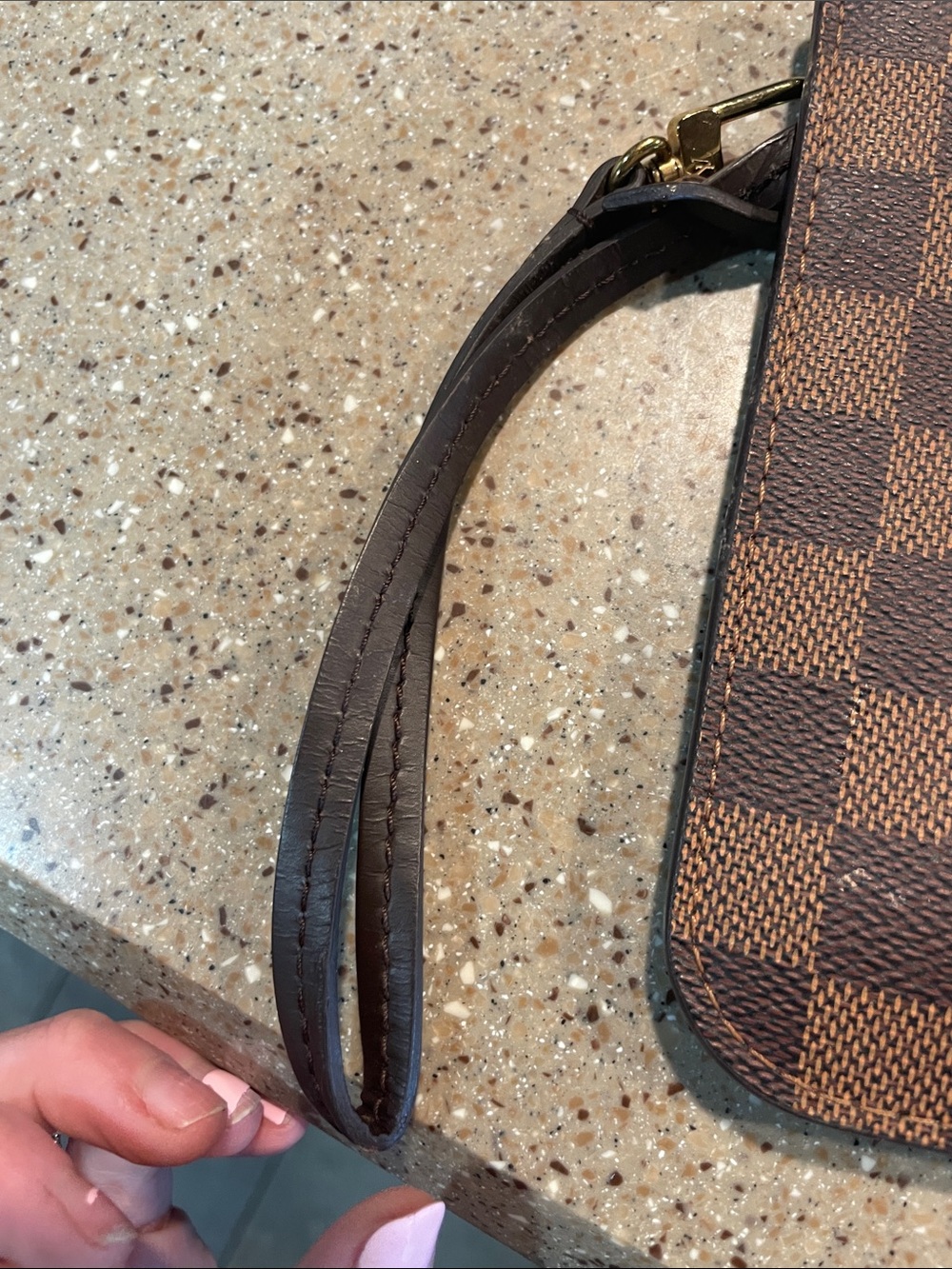 Louis Vuitton Red and Black Striped Interior Pouch - Picture 5 of 6